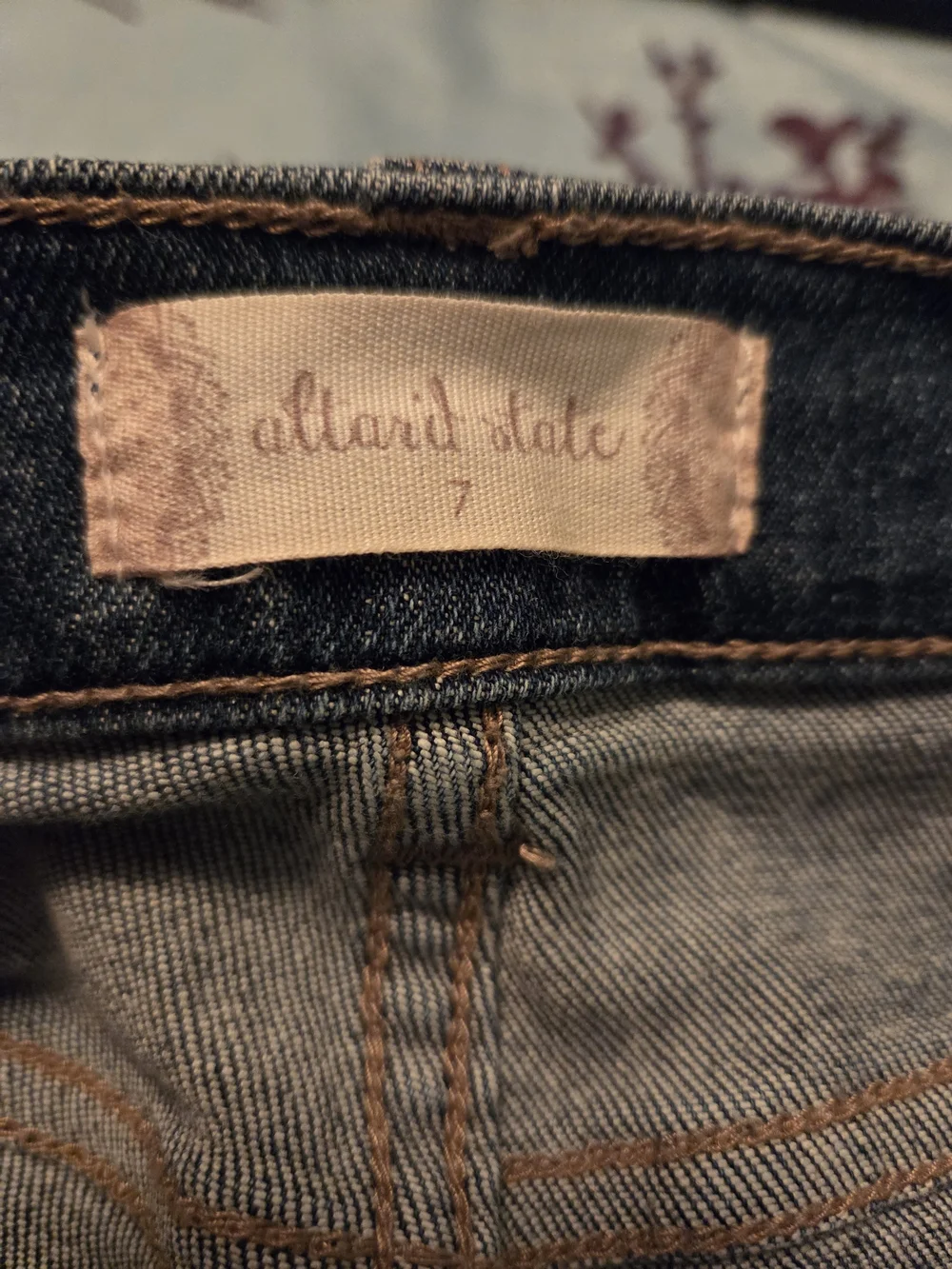 Altar'd State Two-Tone Blue Cropped Ankle Jeans NWT